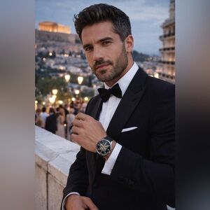 Stührling Original Atrium 3942 Automatic Skeleton Watch Black Leather Strap